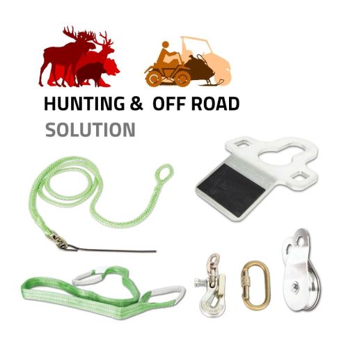 Included items in the Portable Winch PCA-HOS Hunting and Off Road Solution Kit. WINCH SOLD SEPARATELY.
