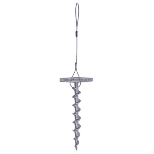 Aluminum 9 inch Screw with T-Handle and Tie Down.