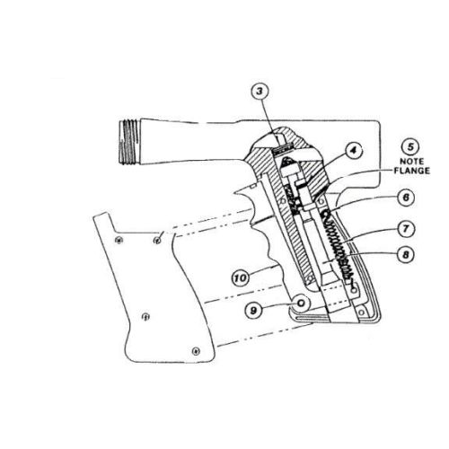 Parts listing for the Lesco Chemlawn Gun.