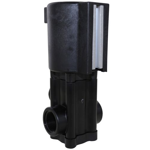 The 144P DirectoValve from Spraying Systems Co. is a solenoid operated control valve. Can be purchased as 3 valves all together for a spray boom with 3 sections.