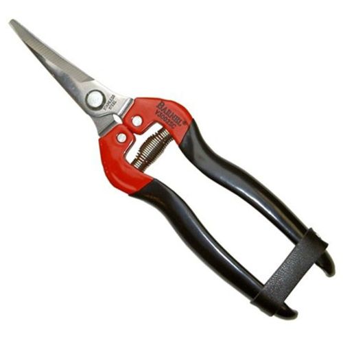Classic Stainless Steel Needlenose Pruning Snips with curved blades. 