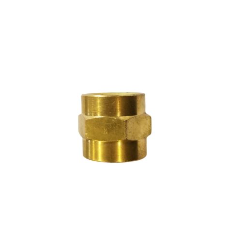 Solid brass female pipe to female pipe coupling.