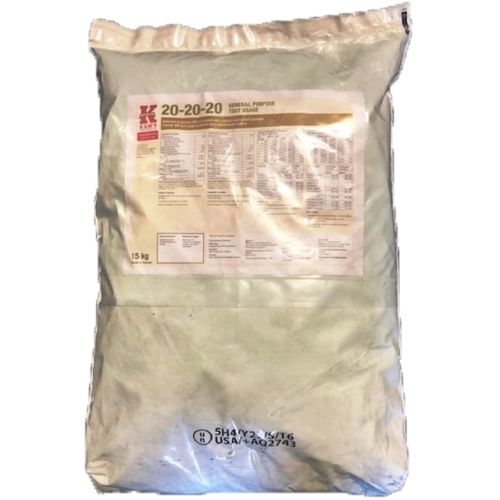 The 20-20-20 balanced formulation of nitrogen, phosphorus, and potassium is very effective on all types of plants. For fertilizing applications where a more general formulation is desired.