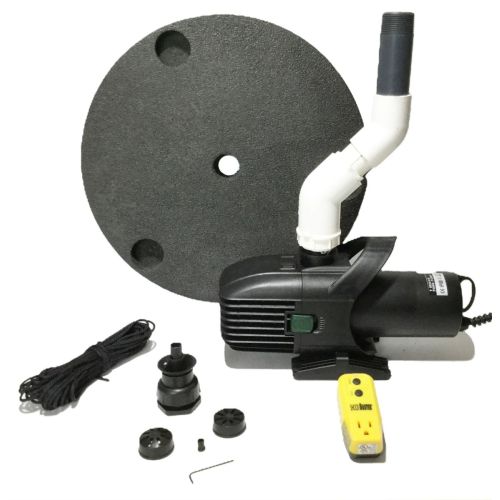 Complete with magnetic drive motor, 115V continuous duty pump, high impact water filter, 18&quot; poly float, 100&#039; power cable, LED light set, and timer.