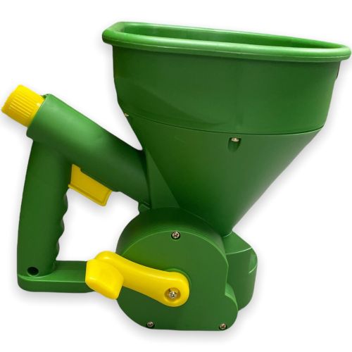 Easy-to-use hand crank hand spreader from Lesco.