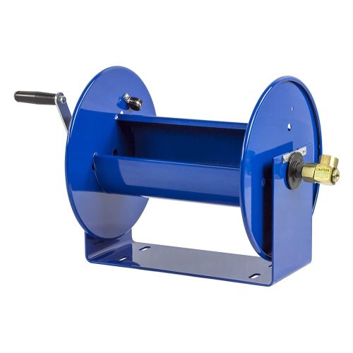 Extremely lightweight and compact Coxreels 117-5-100 Manual Rewind Hand Crank Hose Reel.