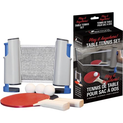 The perfect all-in-one ping pong / table tennis set. Play it anywhere, indoors or outdoors. 