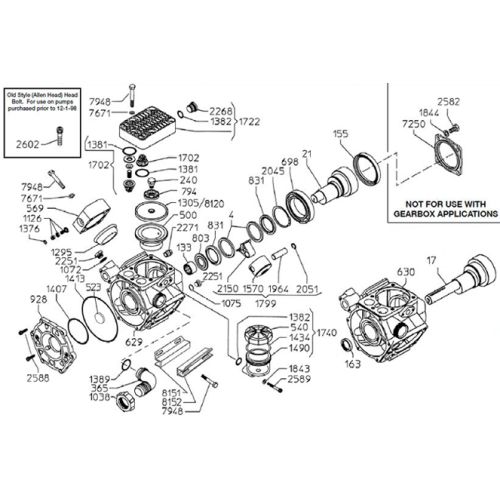 Replacement parts available for the Udor Kappa 55 Pump.