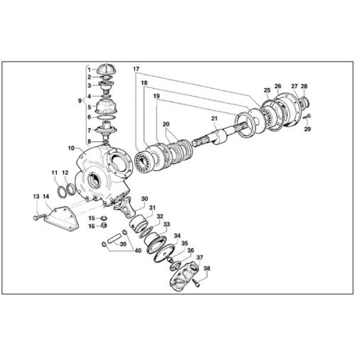 Complete Parts listing for the Comet IDS1400 pump.