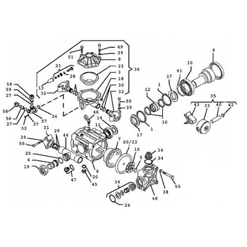 Parts breakdown for the Udor RO 70 Pump. 