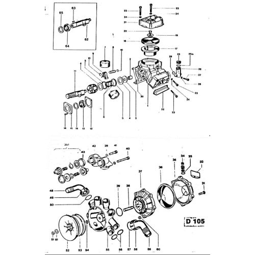 Parts breakdown for the IP D113 Pump.