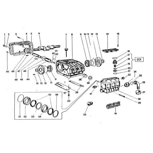 Parts listing for the IP P123 Pump.