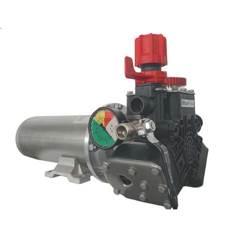 Available with either a 12V or 24V electric motor. Includes pressure regulator.