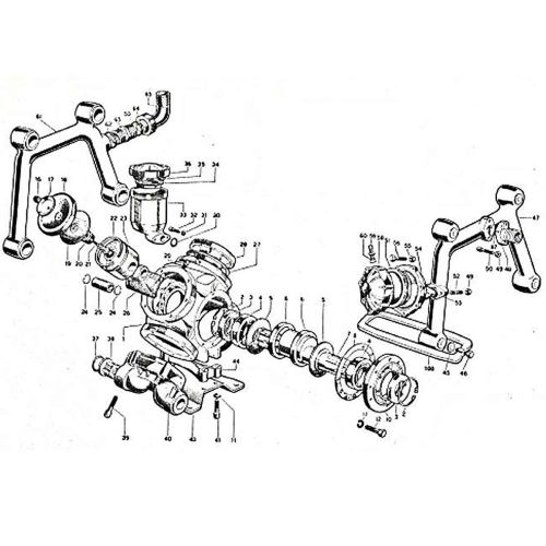 Pump parts breakdown for the Hypro D110.