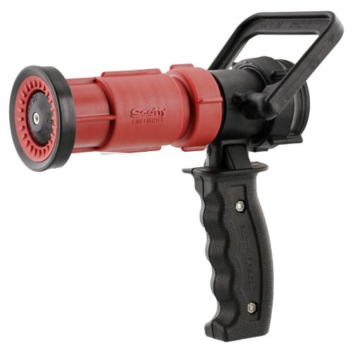 Foam Fog / Straight Stream Nozzle with D-Handle Shut-Off for low flow 15-50 GPM applications. 
