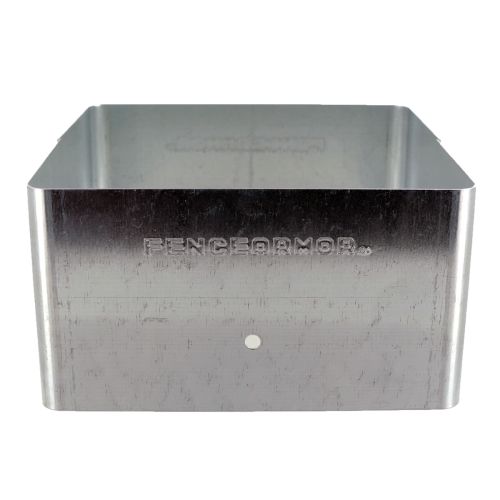 Full Fence Armor - galvanized steel- available in 4 x 4 and 6 x 6 for wood posts.