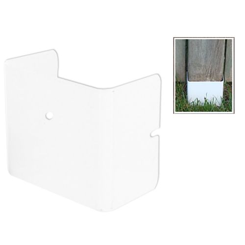 Fence Armor - white powder coated - 5 x 5 inch - 2 pieces per box.