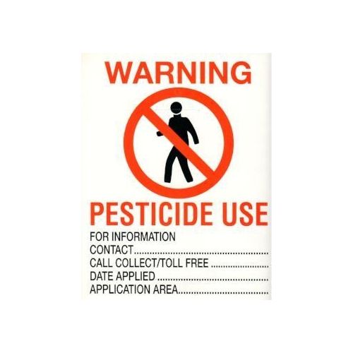 Alert visitors and guests of harmful pesticides sprayed on a golf course or other commercial location with these Red Warning Signs.