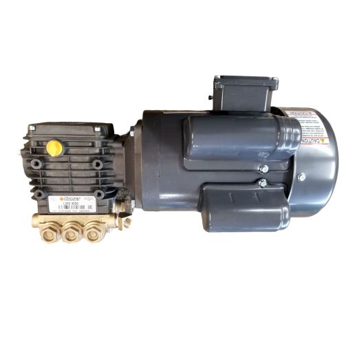 A high performance pump and motor assembly for high pressures up to 2000 psi (138 bar).