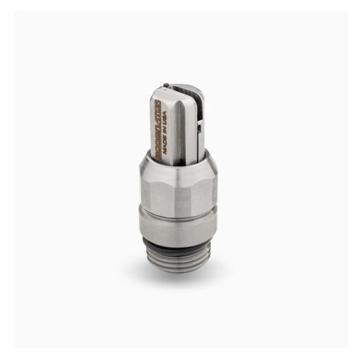 Made with CNC machined stainless steel to resist many agricultural chemicals. De-icing / agricultural boomless spray nozzle.