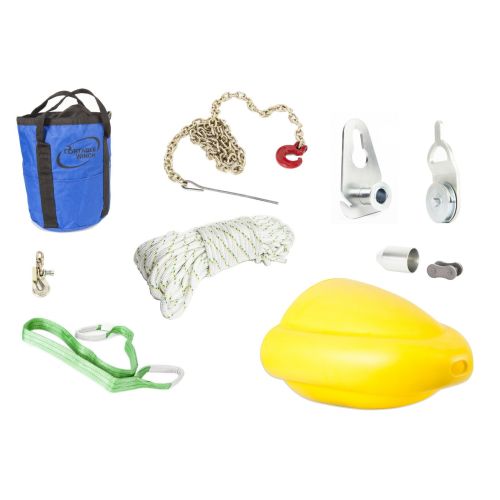 Portable Winch Skidding Cone Kit for pulling heavy logs with an all terrain vehicle.