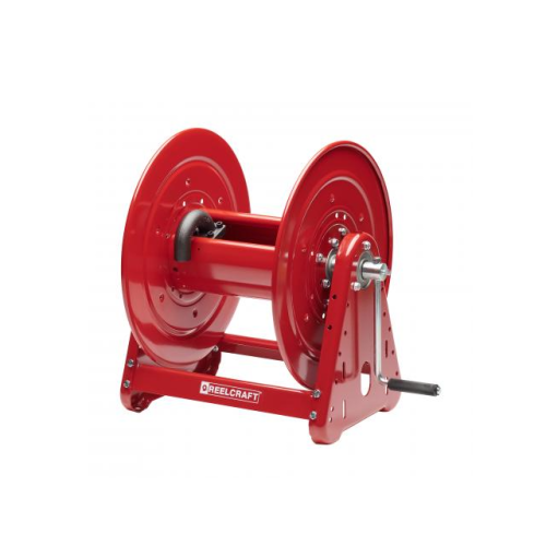 Manual Rewind Reelcraft Hose Reel. The drum has a 12&quot; width. All steel construction.