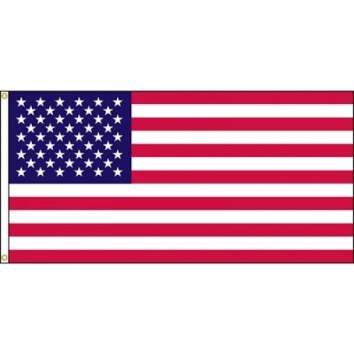 This red, white, and blue American National Flag is available in two sizes. Excellent for outdoor flying.